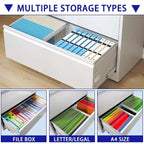 Cassettiera orizzontale a 5 cassetti con serratura, per documenti formato Legal/Letter/A4/F4