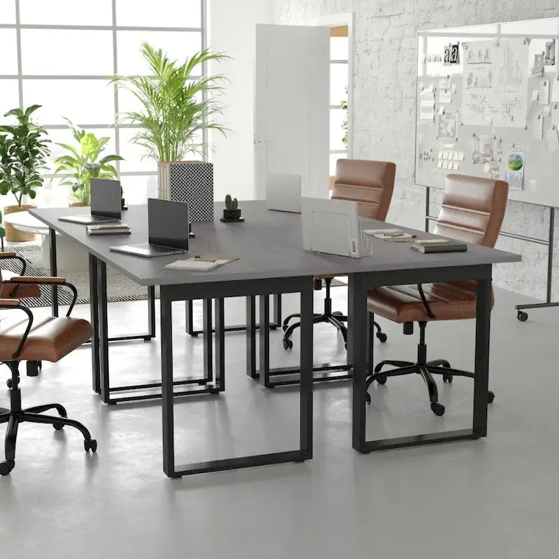 Tavolo da conferenza commerciale con piano in laminato e base a U