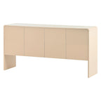 Credenza da 60L in Stile Minimalista con Ampio Spazio Contenitivo, 4 Ante e Dispositivo Rebound per Soggiorno e Ingresso (Crema Albicocca)