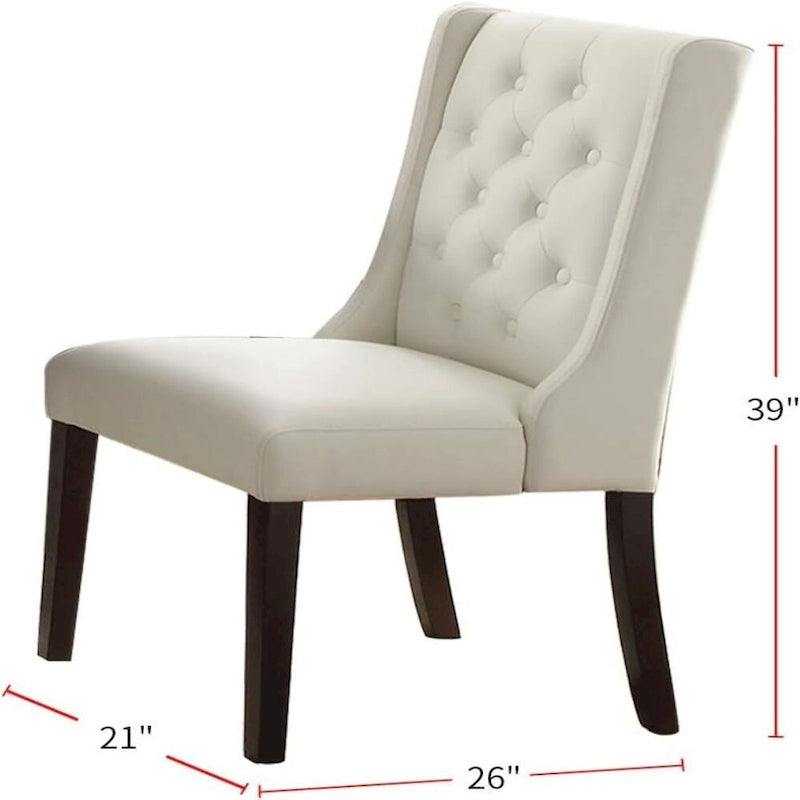 Sedia da pranzo moderna capitonné in similpelle, set da 2