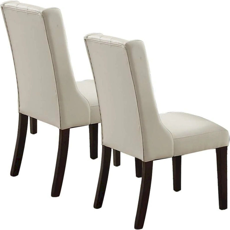 Sedia da pranzo moderna capitonné in similpelle, set da 2