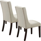 Sedia da pranzo moderna capitonné in similpelle, set da 2